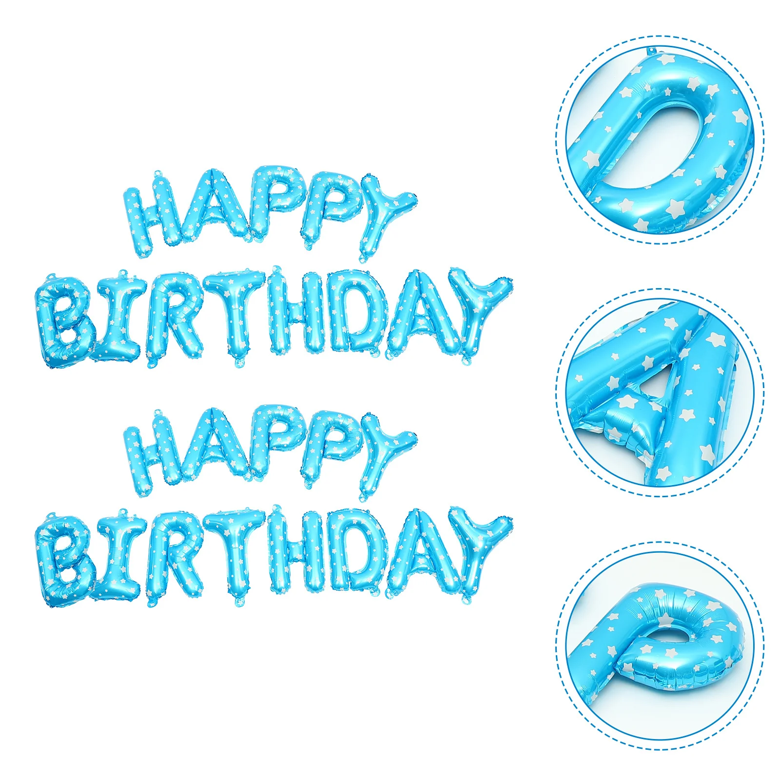 

2Sets Happy Birthday Balloons Colorful Letter Balloons Birthday Party Decorations Photo Props Party Favors Letter Balloon
