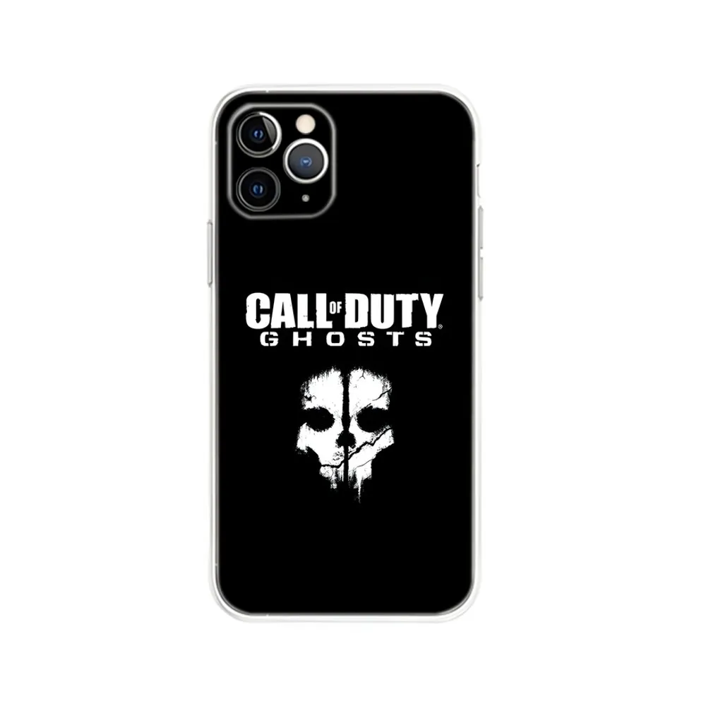 Ghost C-Call Of Duty COD   Phone Case For iPhone Apple 15,14,13,12,Mini,11,Pro,Max,Plus,X,XR,XS,8,SE,2020,Plus Transparent Cover