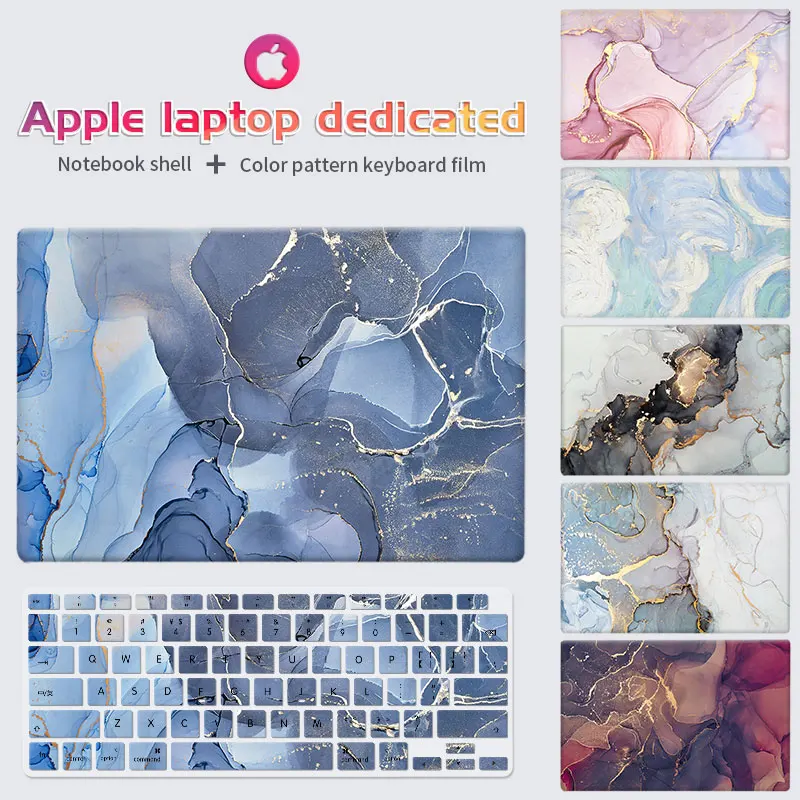 

DIY Colourful Marble Laptop Case Sleeve for Macbook Pro13 Case A2289 A2251 Air 13 A2338 Pro16 A2141 Hard Shell Cover Accessories