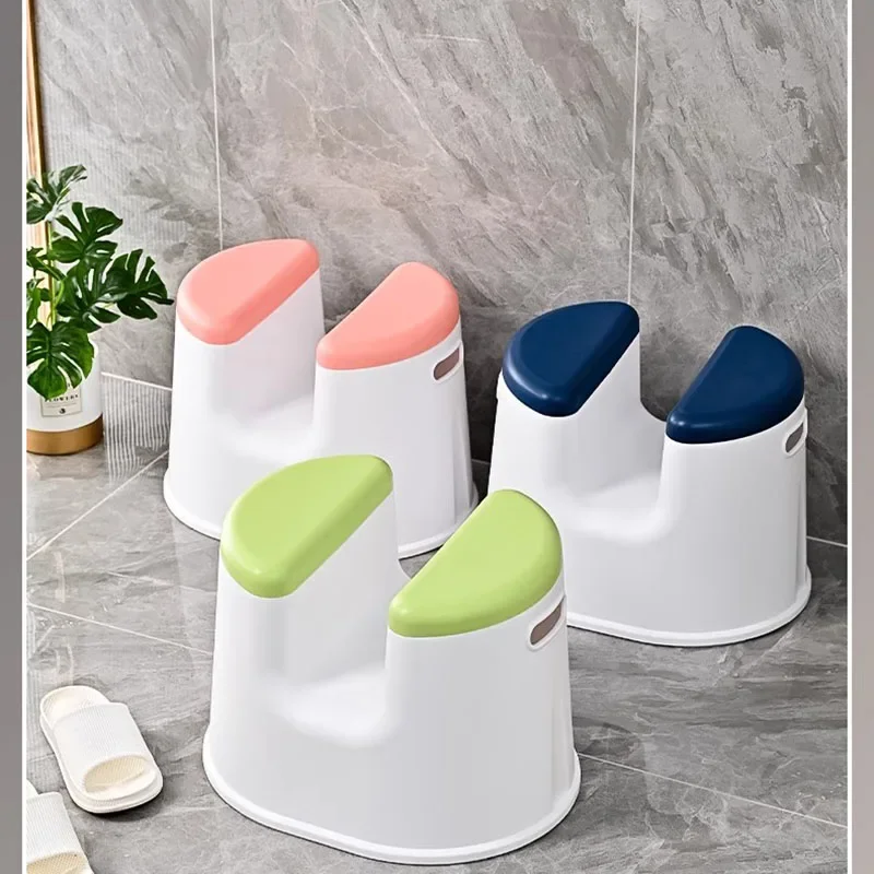 

Children Plastic Shower Stool Portable Low Small Pedicure Garden Shower Seat Designer Kitchen Home Furniture