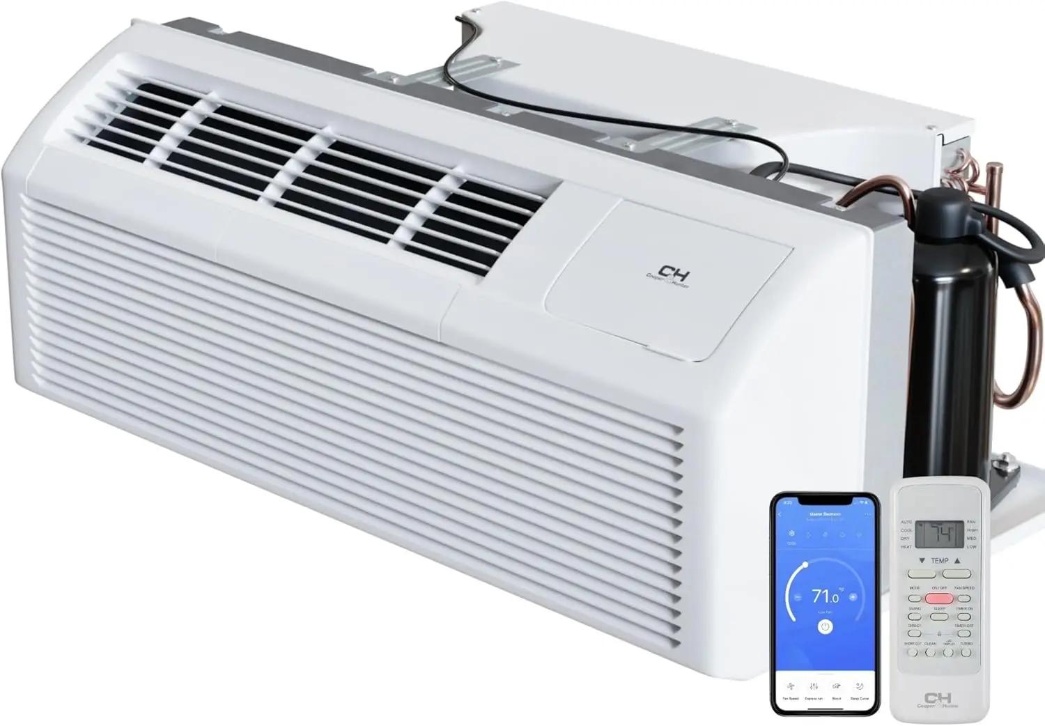 

15,000 BTU PTAC Packaged Terminal A/C with Heat Pump (R32 Refrigerant) and 3.5 kW Electric Heater Including Wireless Smart Kit