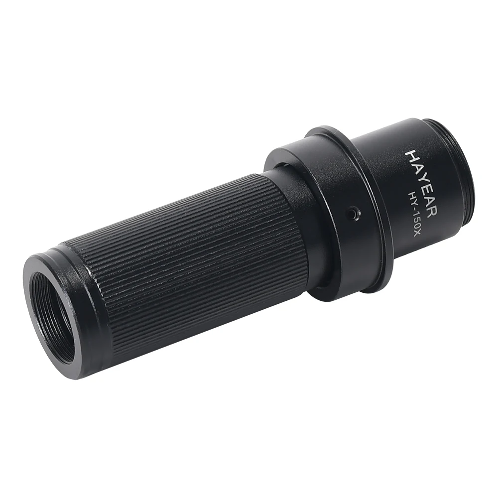 Lente monocular 5x-150x ampliação ajustar zoom c-montagem lente de vidro para indústria microscópio câmera ocular lupa 28/35mm