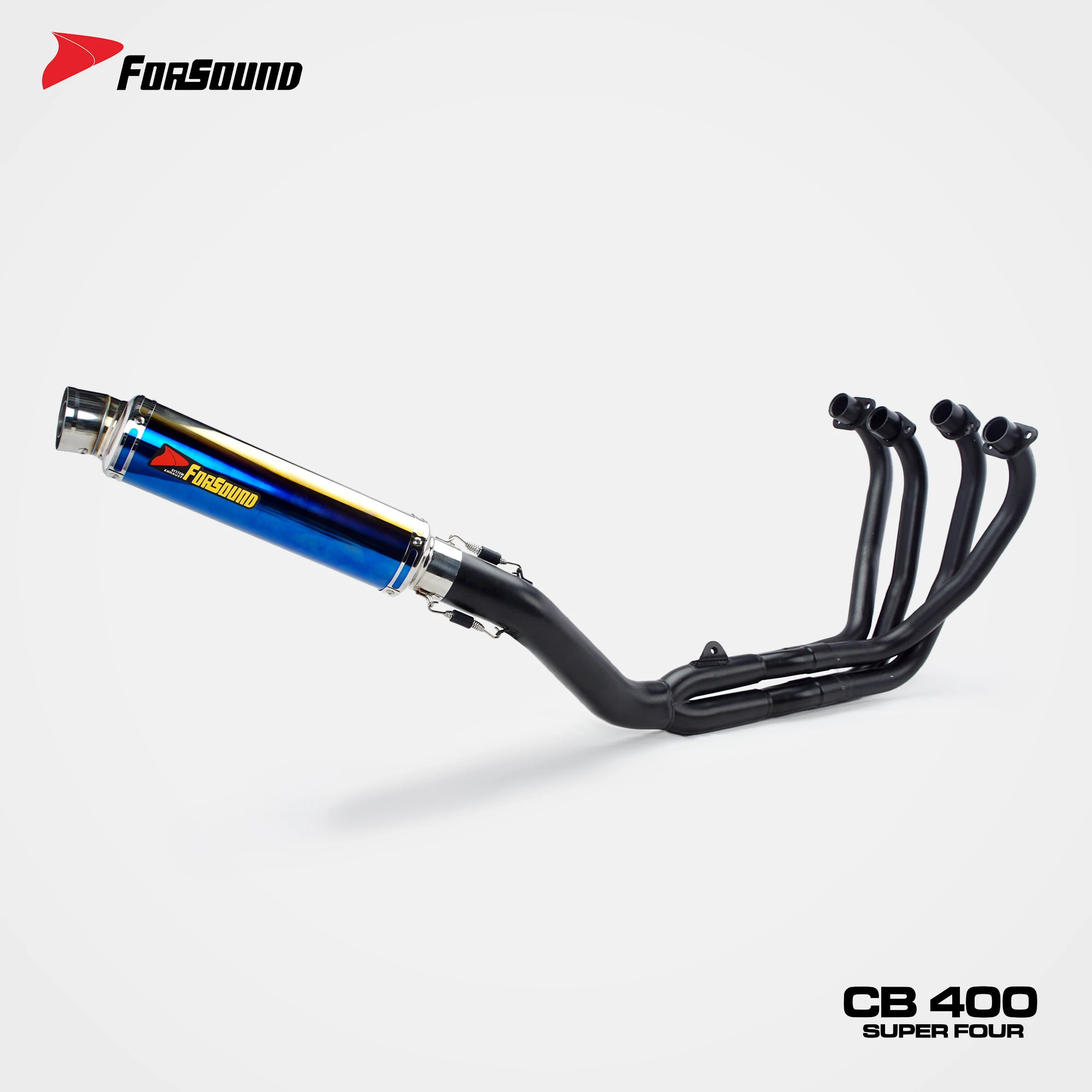 Para Honda CB400 SUPER FOUR CB400SF: Tubo de escape de repuesto de acero inoxidable con DB Killer, conexión delantera y central, tipo slip-on para motocicleta de calle.