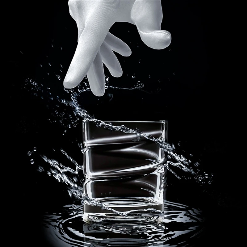 

280ml Rotating Whiskey Glass Old Fashioned Glass for Drinking Bourbon,Scotch,Cocktails or Tea,Whisky