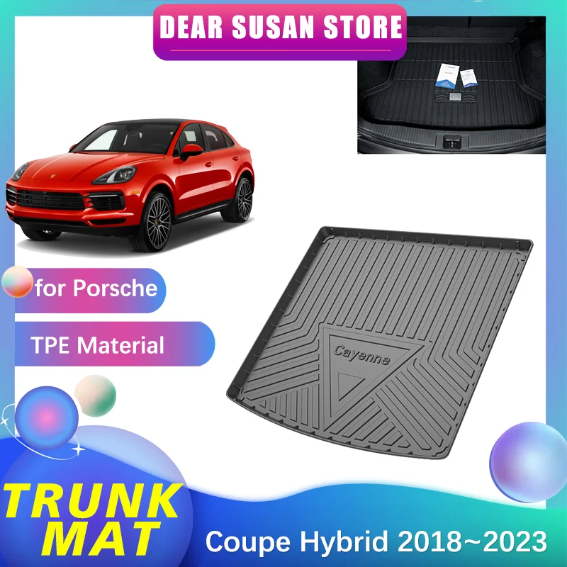 

Special Rear Trunk Mat for Porsche Cayenne GTS Coupe Hybrid 2018~2023 2019 Waterproof Floor Pad Space Decoration Tray Accessorie