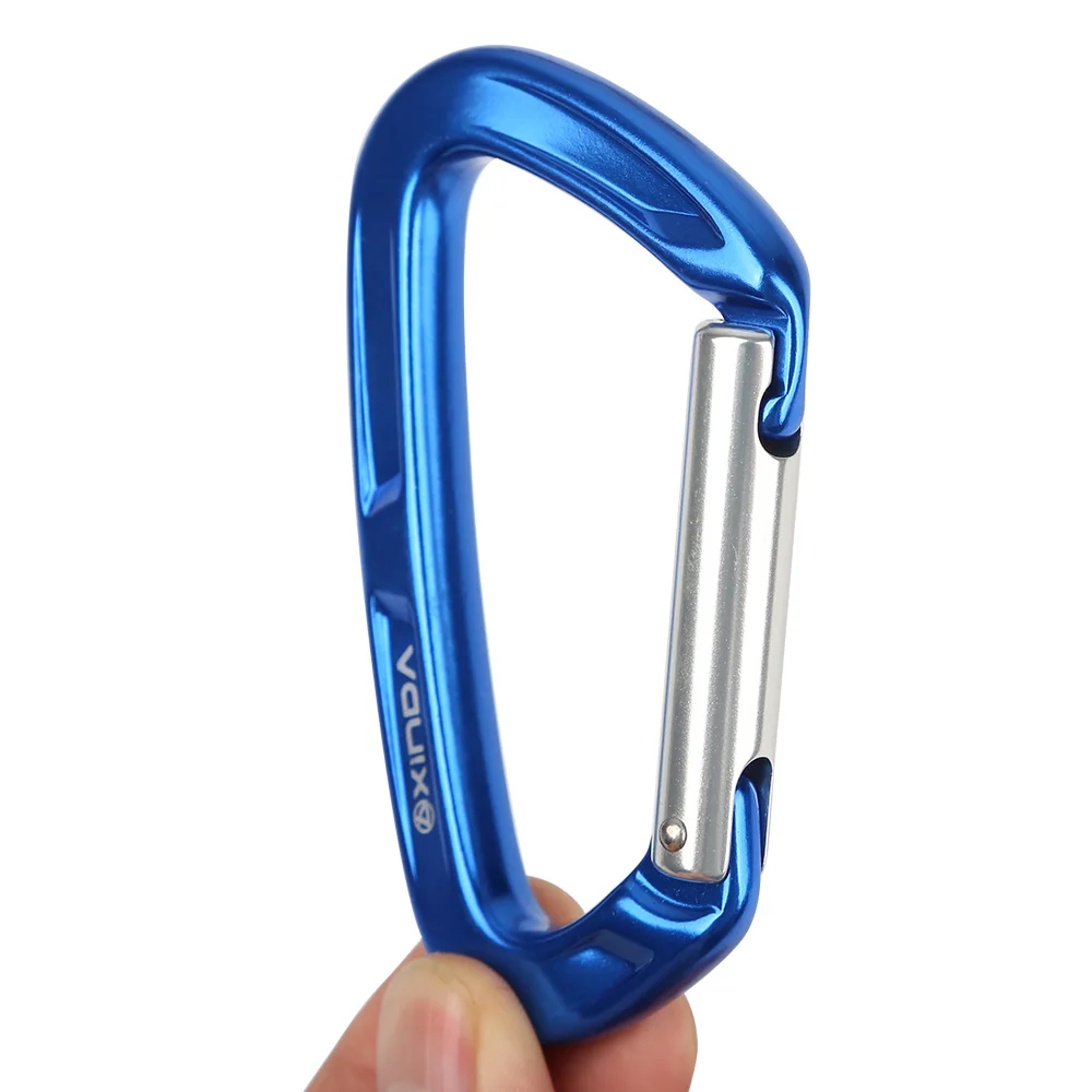 XINDA Professional Top Quality 25KN Rock Climbing Straight Quickdraw Spring-loaded Gate Aluminum Carabiner Outdoor Kits