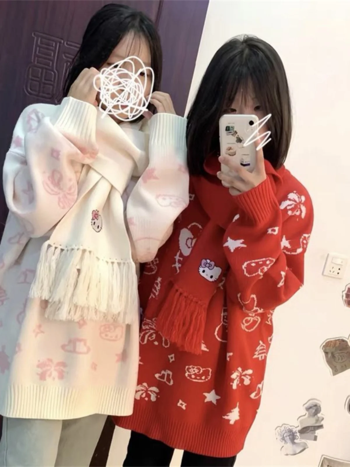 

Утепленный мягкий красный вязаный свитер женский, средней длины, зимний, модный, в университетском стиле, в стиле lazy, подарок на Новый год