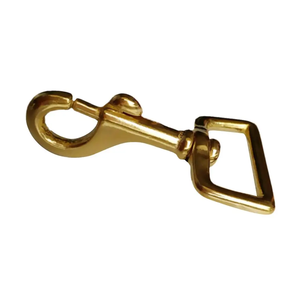 Swivel Snap Hook Brass Lobster Clasp Single End Buckle Carabiner for Keychain Pet Leash Outdoor Use