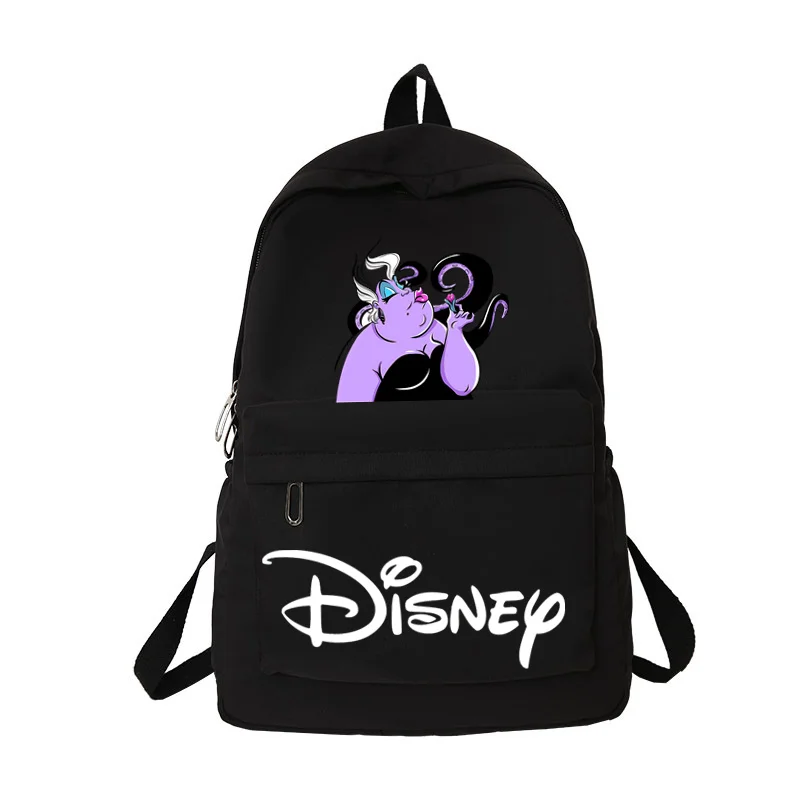 Disney Villain Women\'s Backpack Solid Color Large Capacity Schoolbag Backpacks Simple Casual Traveling Female\'s Backpacks 2024