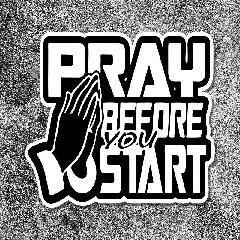 

1Pc Praying Hands Faith Sticker, Waterproof Scratch Resistant Self Adhesive Decal for Motorcycle, ATV and Off-Road Vehicle
