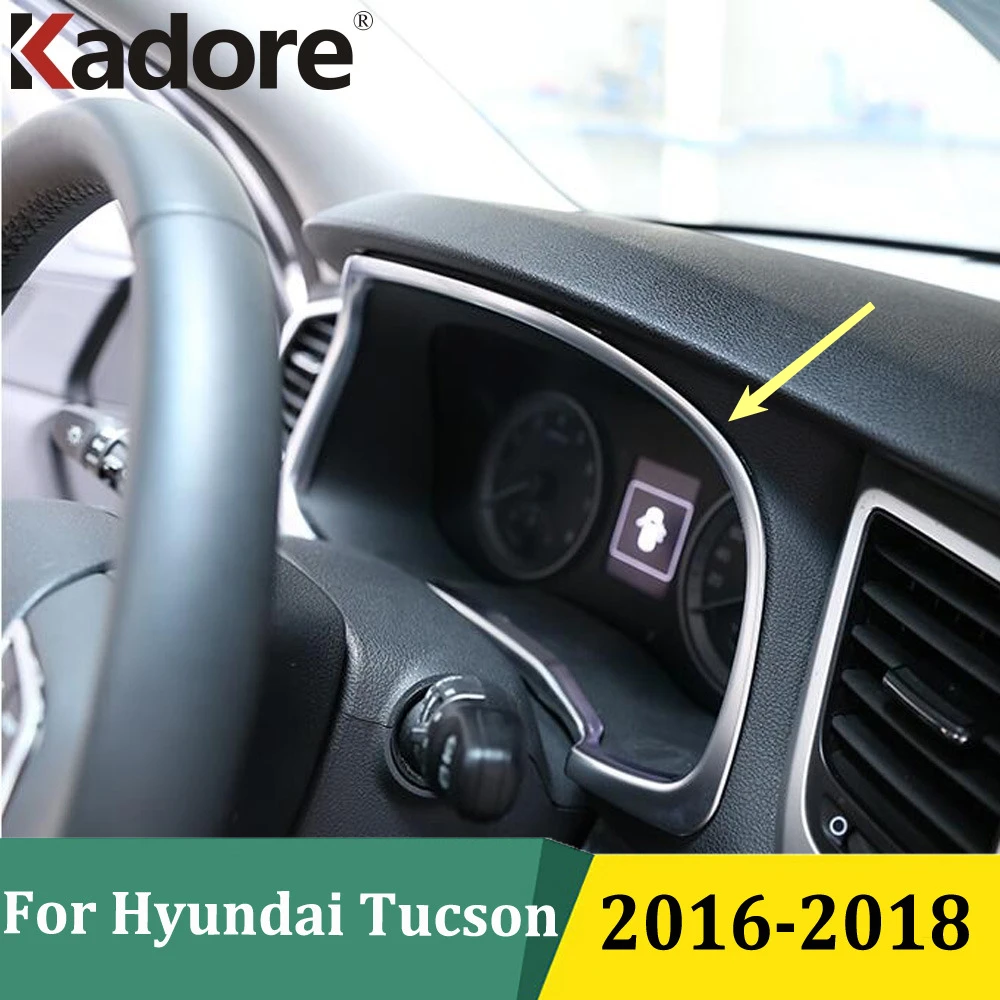 

Для Hyundai Tucson 2016 2017 2018, углеродное волокно, приборная панель, крышка панели, наклейки, аксессуары для интерьера автомобиля
