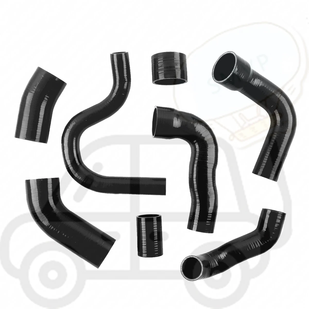 

8PCS For Ford Focus Mk2 RS Car Silicone Uprated Boost and Induction Tube Pipe Hose Kit Replacement Auto Part 2009 2010 2011 4PLY