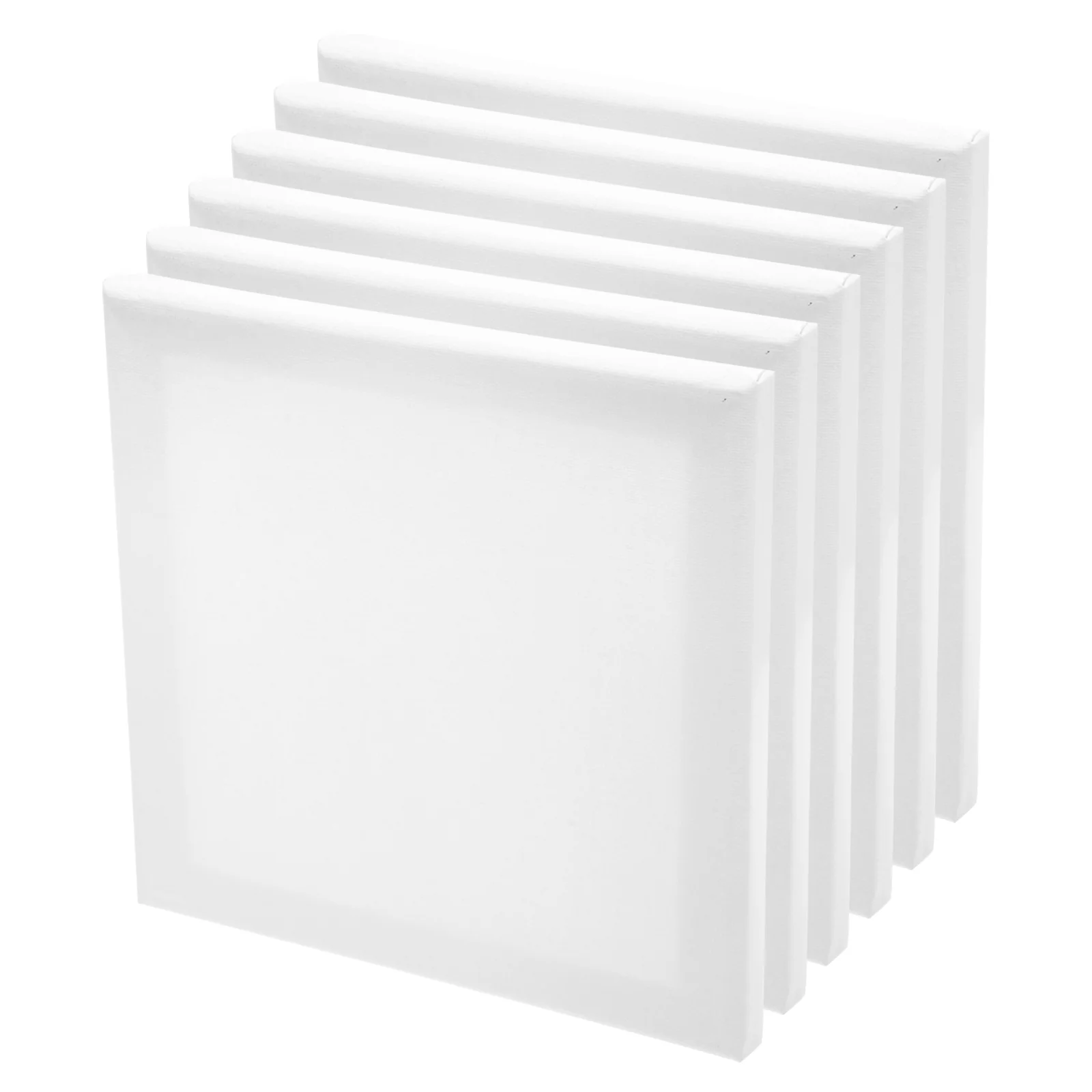 6 Pcs Wooden Drawing Panel Artist Canvas Board Fabric Paint Pouring Canvases for Painting