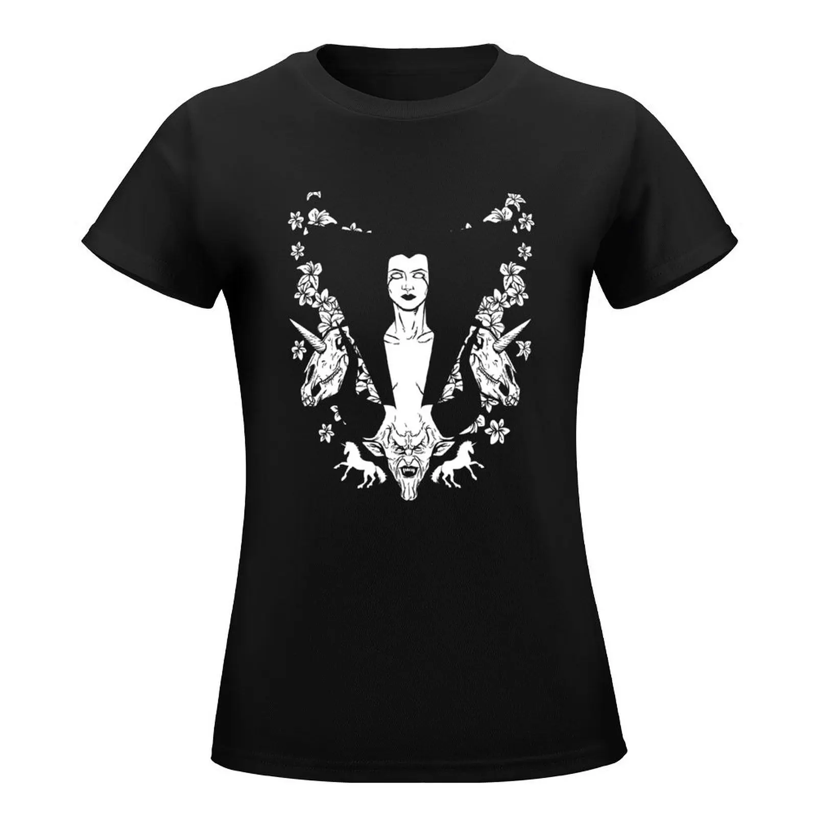 Dark Lillies T-Shirt anime clothes vintage clothes lady clothes Women tops