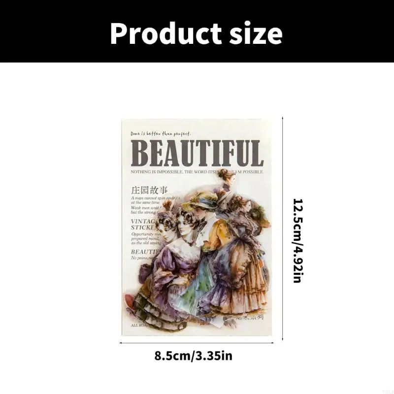 Y5la Art Crafts Carte Making Scrapbook Sticker, 1 feuille Scrapbooking Sticker Decors