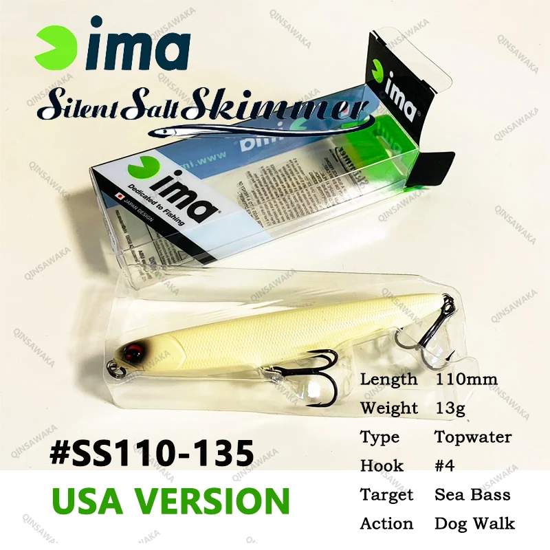 Japan IMA Silent Salt Skimmer 110mm 13g Topwater Dog Walk Sea Bass