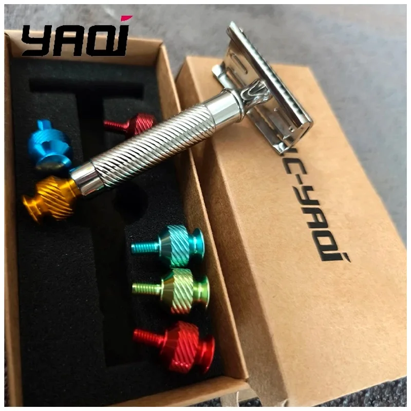 YAQI Slant 37 Best Gift for Men Mens Grooming Tools Men Shaving Products Wet Shave Tools Stainless Steel Safety Razor For Men