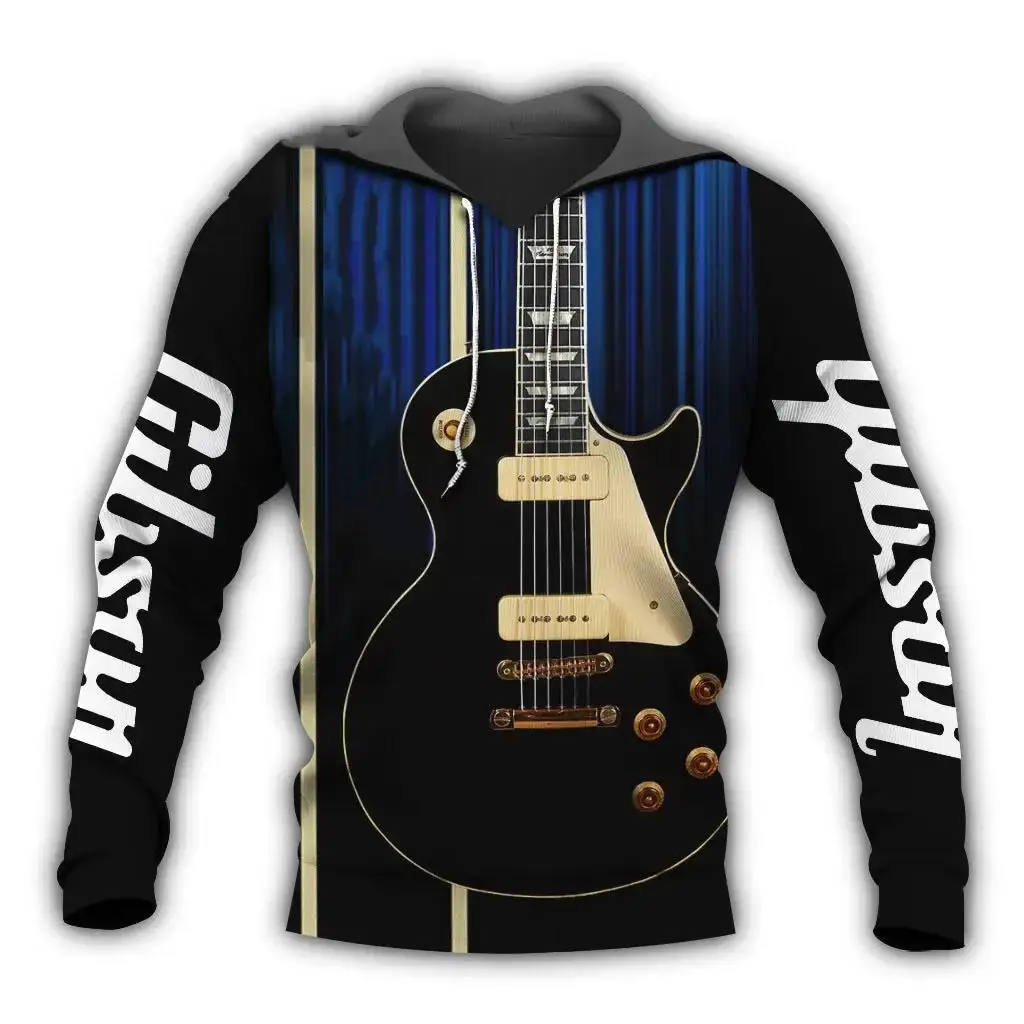 Mens 3d Guitar Printed Fashion Hoodie Daily European Size Sweatshirt Musical Moletom Female Psychedelic Clothes Wholesaler - Image 4