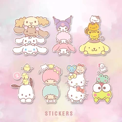 Sanrio Stickers Hello Kitty Cute Anime Characters Car Motorcycle Scratches Cover Car Stickers Cartoon Stickers Helmet Decoration