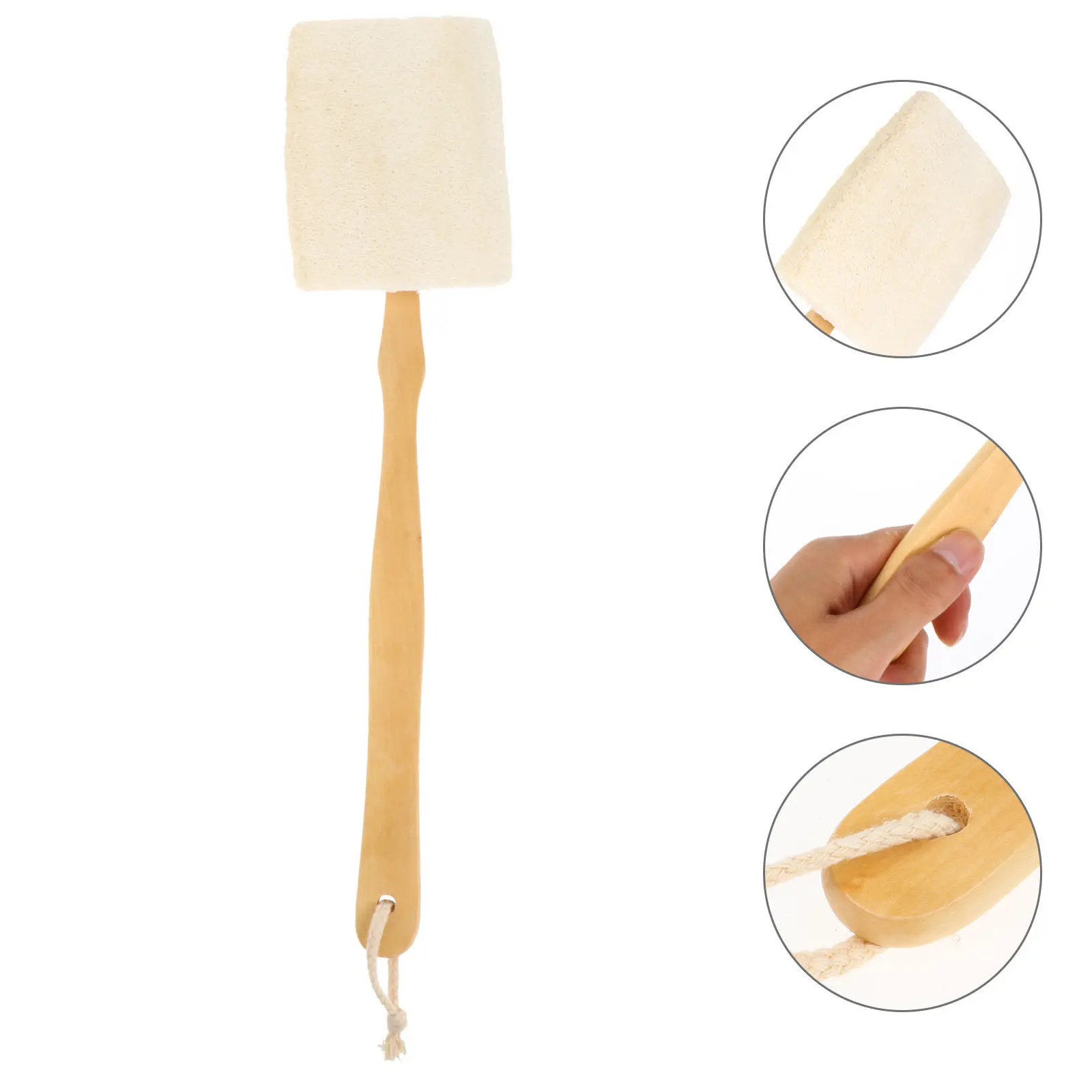 Long Handle Bath Brush for Back Exfoliating Skin Cleansing Body Scrub Massage Tool Soft Bristles Shower Bathroom Essential