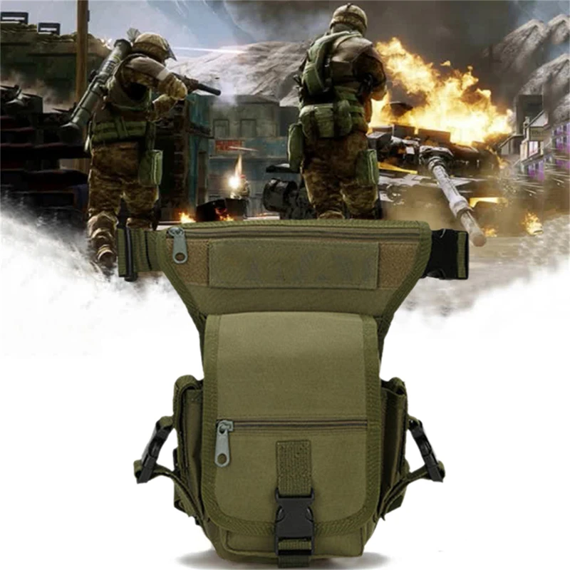EDC Tactical Drop Leg Bag Tool Fanny Thigh Pack Hunting Bag Waist Pack Motorcycle Riding Men Molle Waist Packs