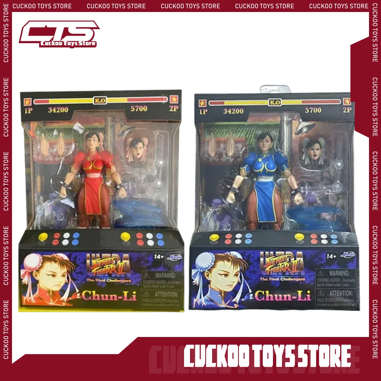 

1/12 Jada Chunli Action Figure Ultra Street Fighter Ii The Final Challengers Anime Figure Red Blue Collection Model Birthday Toy