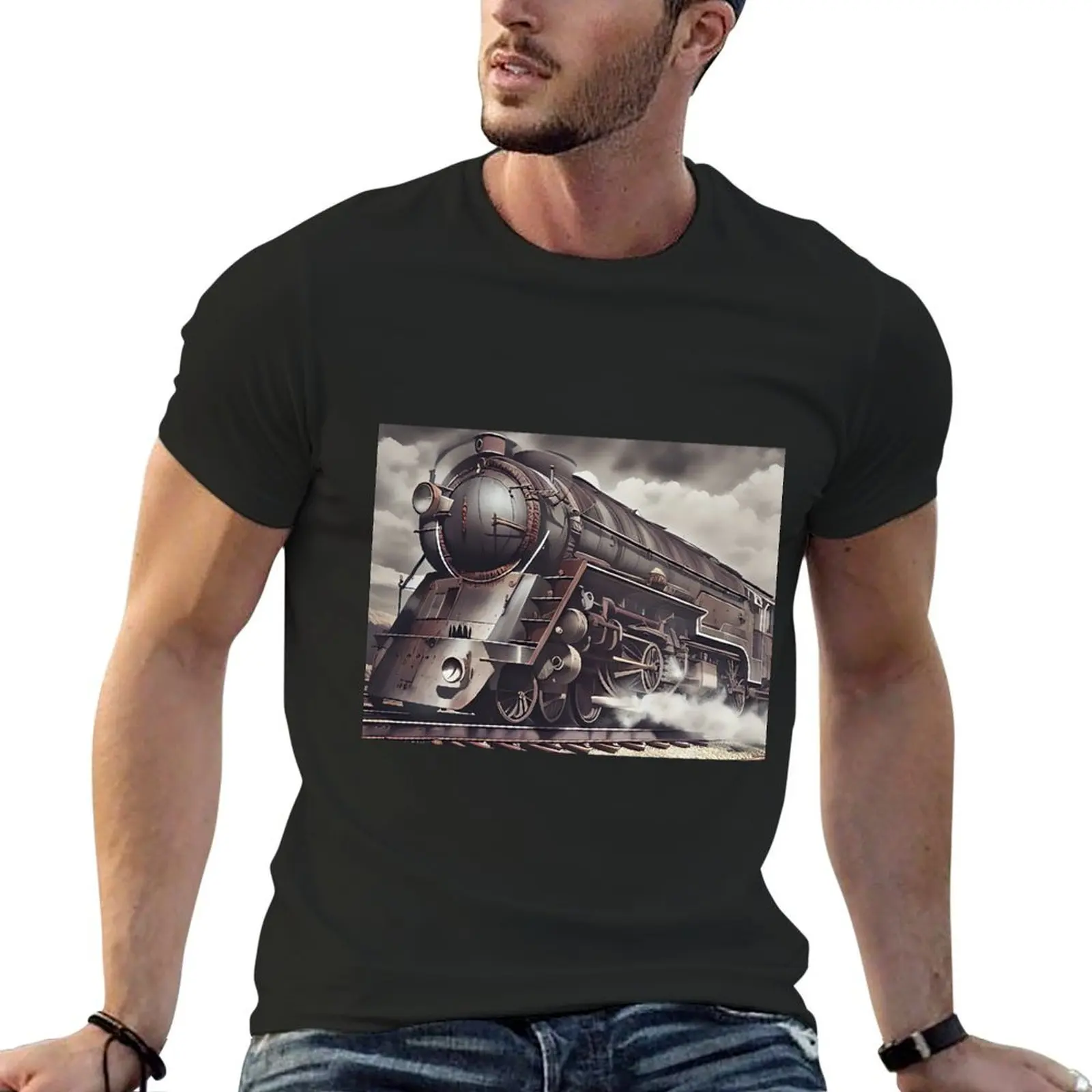 Dreyfuss Hudson - Classic train T-Shirt hippie clothes vintage graphic tee vintage anime shirt mens clothing