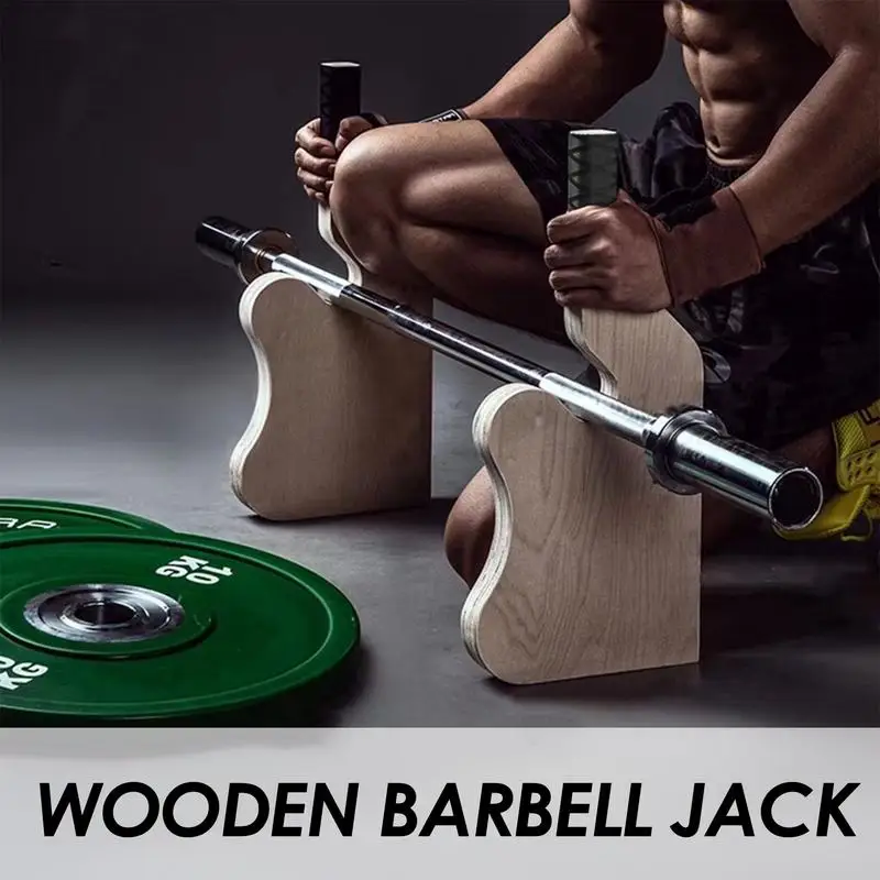 Barbell Lift Jack Deadlift Barbell Holder Jack Barbell Plate Changer Wooden Fitness Jack Lifting Fitness Equipment For Weight