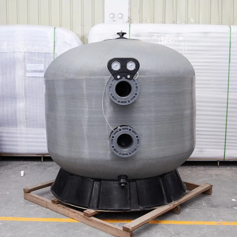 Wholesale Commercial Side Mount Sand Filter Water Treatment Fiberglass Flange Filter For Public Swimming Pools