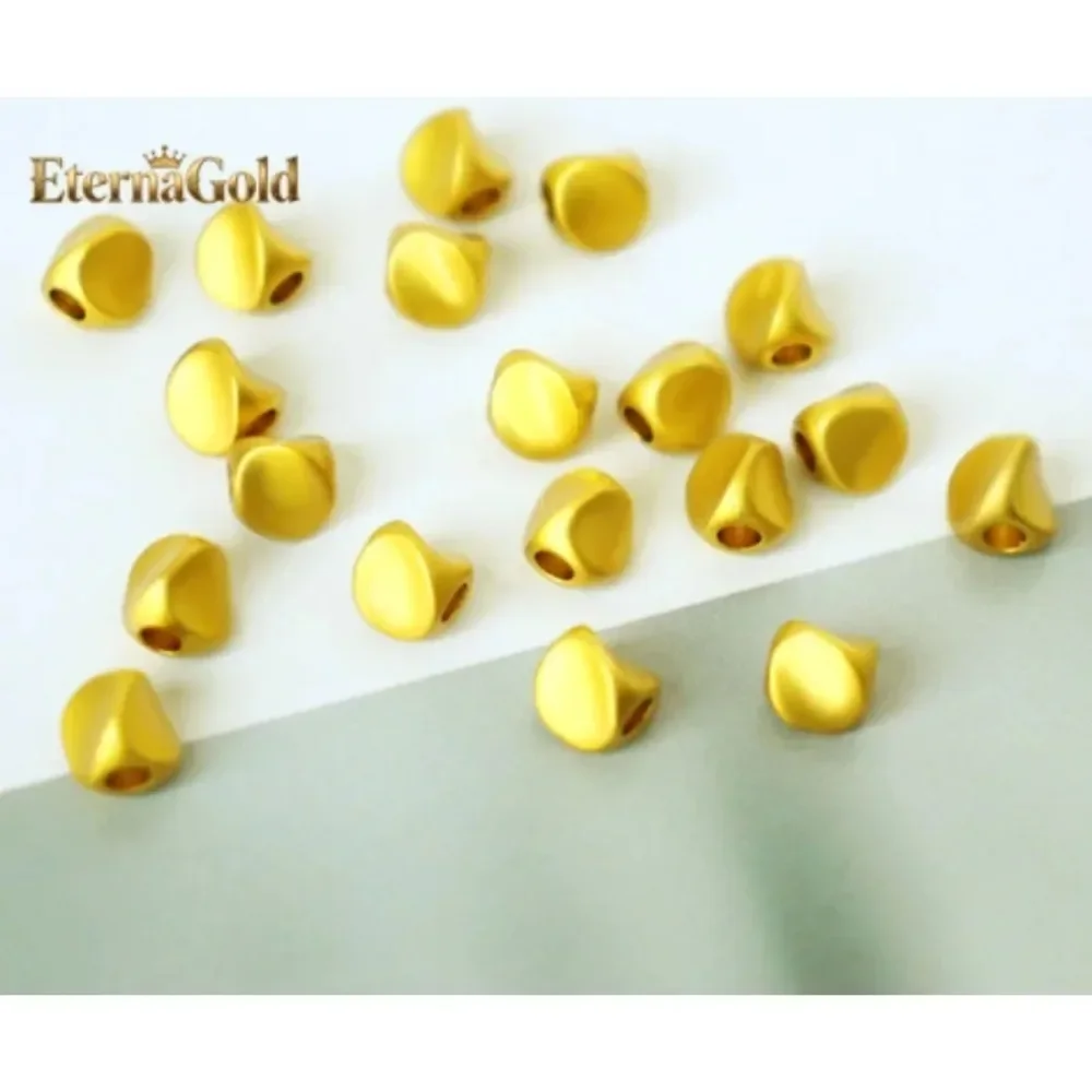 

EternaGold 100% pure 24k beads real jewelry accessories 999 original balls charms 5mm