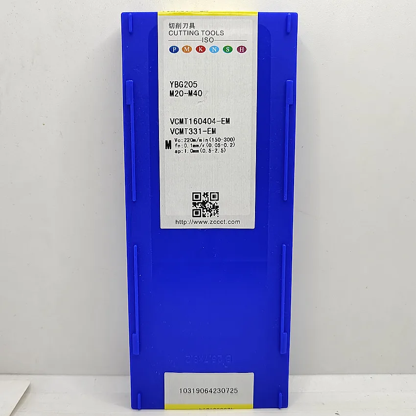 

VCMT160404-EM YBG205/VCMT160408-EM YBG205/VCMT160404-EM YBM153/VCMT160408-EM YBG202 ZCC.CT CNC blade carbide insert turning tool