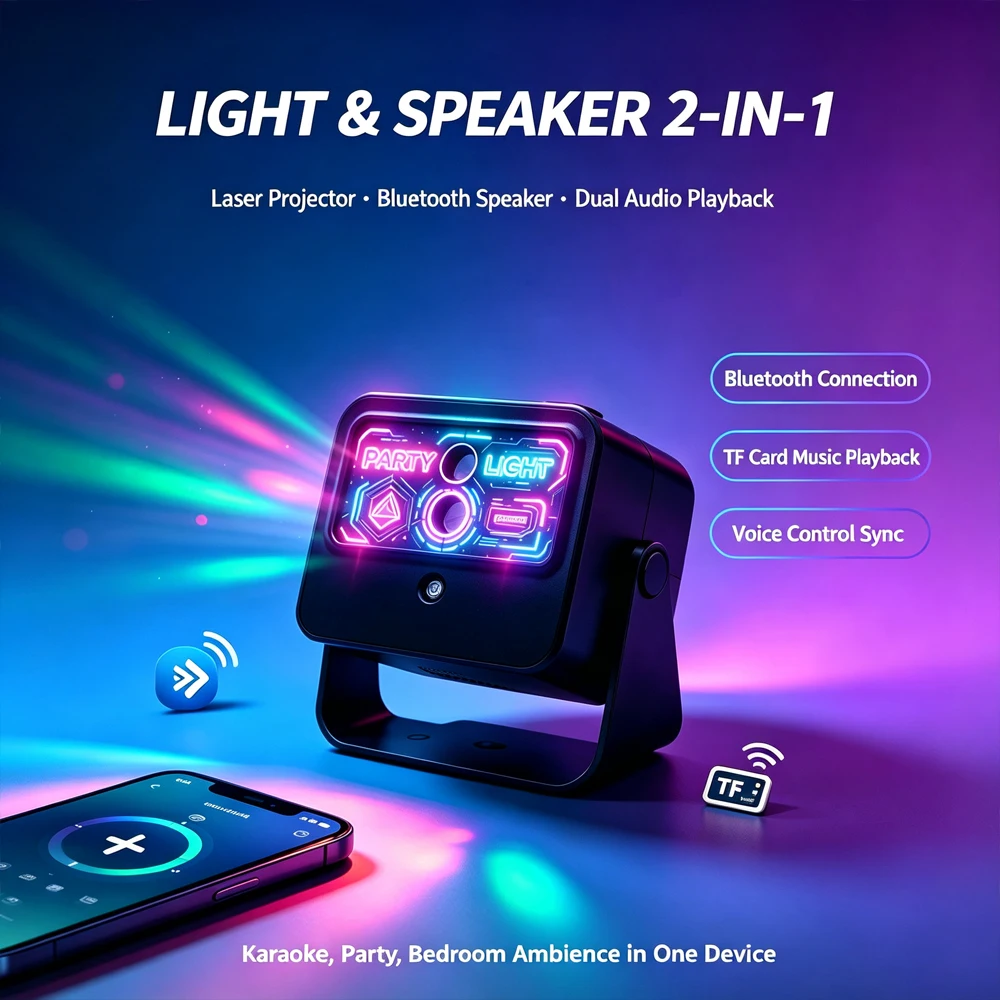 Rechargeable Party Disco lights DJ,Star Projector,23 Mode 90 Dynamic Patterns, Remote Music Strobe Lights For Home Camping Gifts