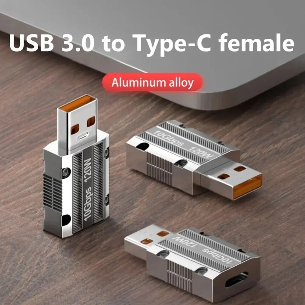 Zinc Alloy USB A to Type C Adapter USB3.0 Speed OTG Function Support OTG Adapter Mechanical Style Charging Adaptor