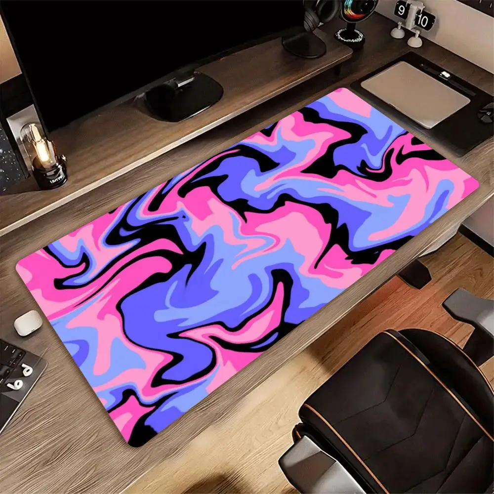 Large Abstract Cyan Grey Liquid Marble XXL Gaming Mouse Pad Swirl Deskmat Non-Slip Rubber PC Keyboard Game Desk Mats Mousepads