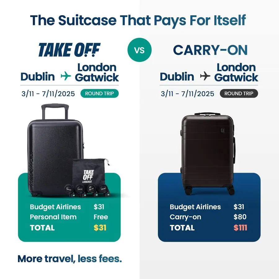 OFF الأمتعة العنصر الشخصي حقيبة صغيرة 40x30x20 سنتيمتر تحت المقعد مع عجلات قابلة للإزالة قفل TSA ، حقيبة صلبة خفيفة الوزن تناسب ضيق