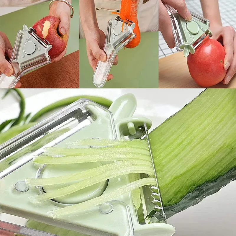 WXCOO Stainless Steel Peeler Household Vegetable and Fruit Peeler with PP Handle Kitchen Utensils Potato and Fruit Knife