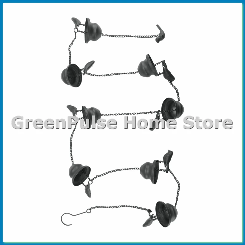 

Rain Chains for Gutters Mobile Birds on Cups Rain Chimes 7.8Ft Rain Chimes with Attached Hanger and Birds-AT48