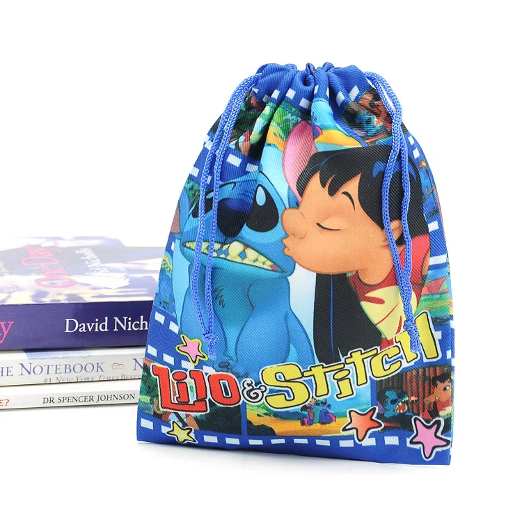 Anime Disney Stitch Nonwoven Drawstring Bag Lilo&Stitch Party Decorations Gift Bag Kid Birthday Party Baby Shower Supplies Gifts