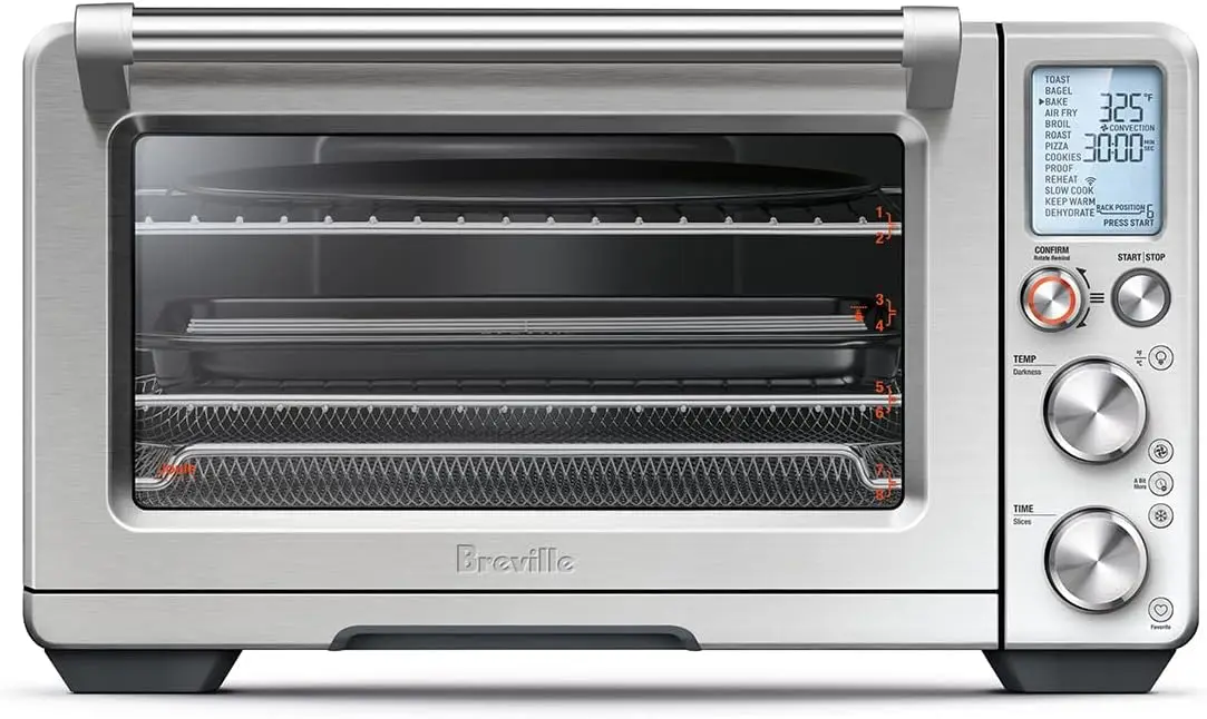 the Joule® Oven Air Fryer Pro, Smart Oven, Small Electric Countertop Oven, Air Fryer Toaster Oven Combo, BOV950BSS, Bru