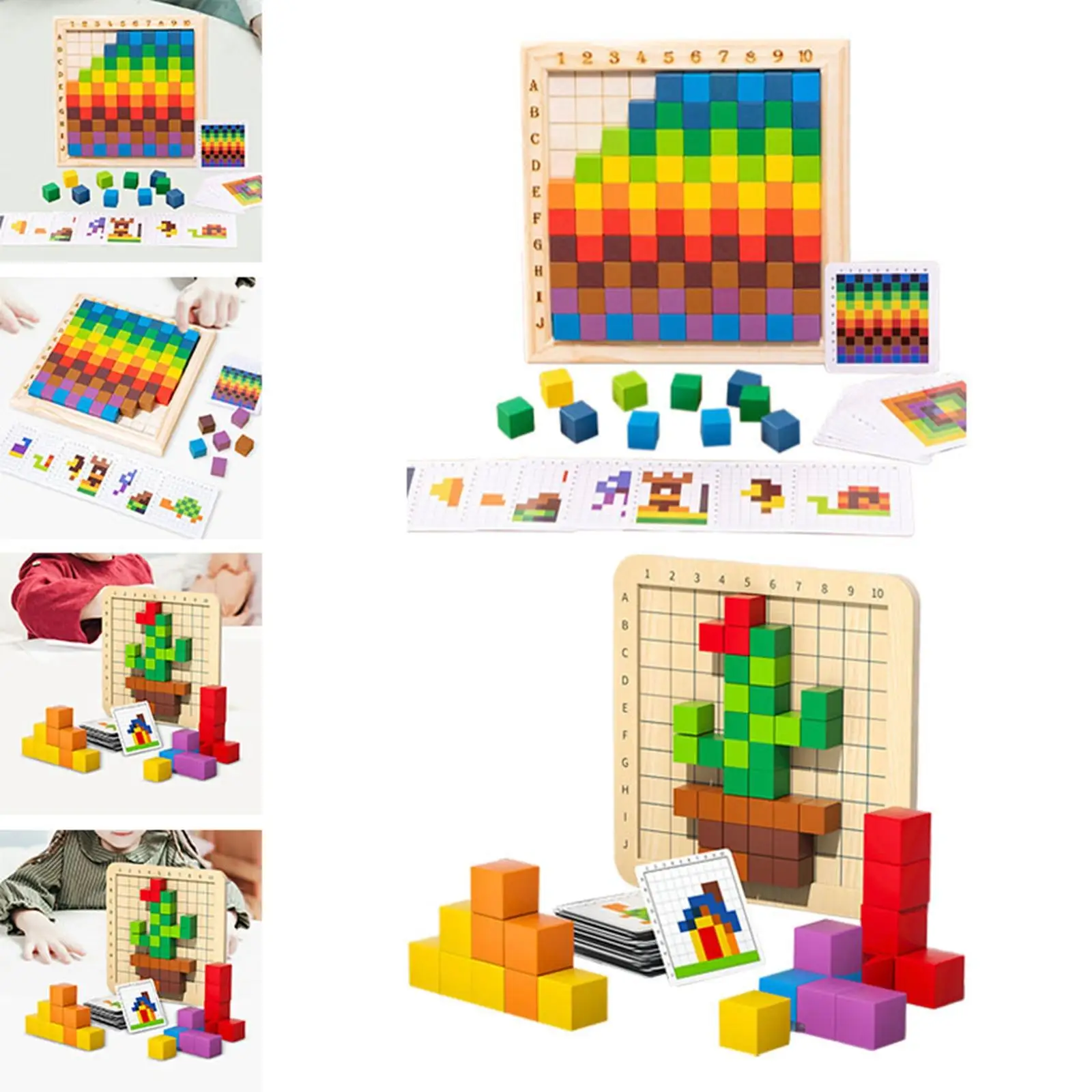 Cubos de matemática coloridos quebra-cabeça brinquedos atividades pré-escolares montessori brinquedos para meninos meninas crianças crianças idades 3 4 5 anos de idade