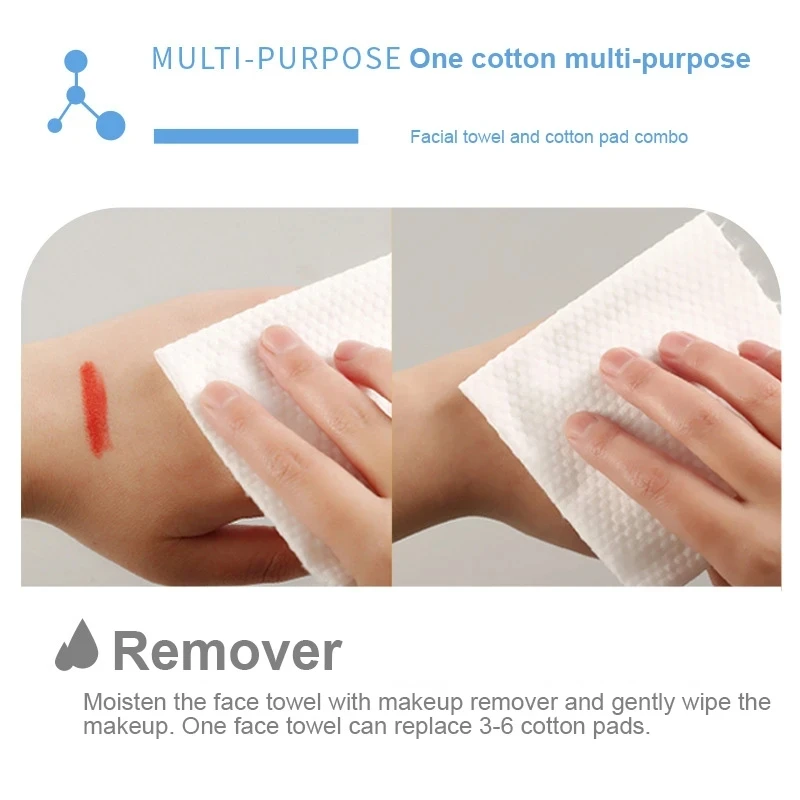 2PACK  Disposable  Cotton Soft Towel Pure Cotton Thickened Removable Face Towel Beauty Salon Face Cleaning Towel