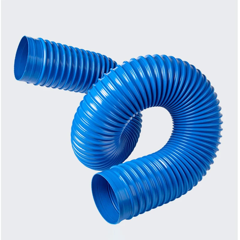 Inner 20-100mm Transparent PVC Industrial Dust Suction Pipe Blue Woodworking Engraving Machine Dust Removal Plastic Bellows Hose