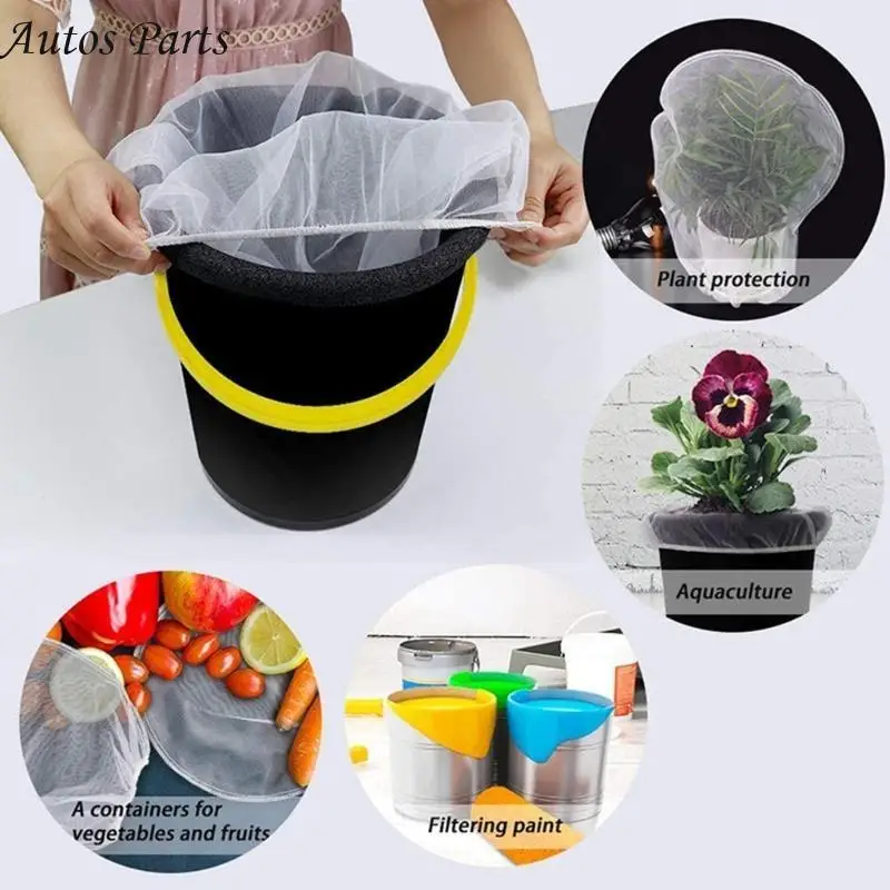 

57BA 10pcs Liquid Filtration Bags Nylon Mesh with Elastic Top Opening For Painting And Hydroponics Gardening And Paint Jobs