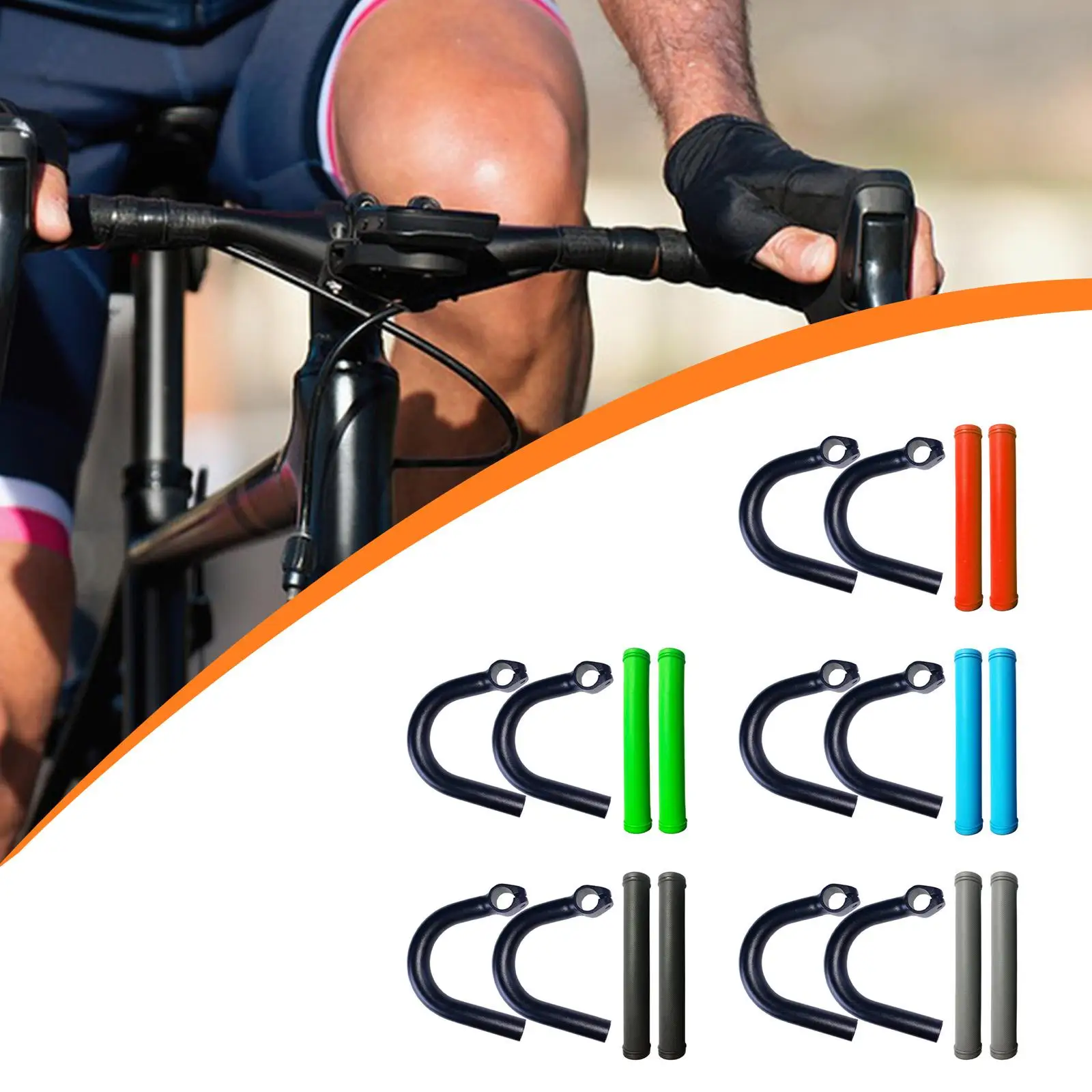 

Bicycle Handlebar External Angle Bar Cycling Components Practical Bicycle Vice Bar for Riding Mountain Bikes Road Bikes