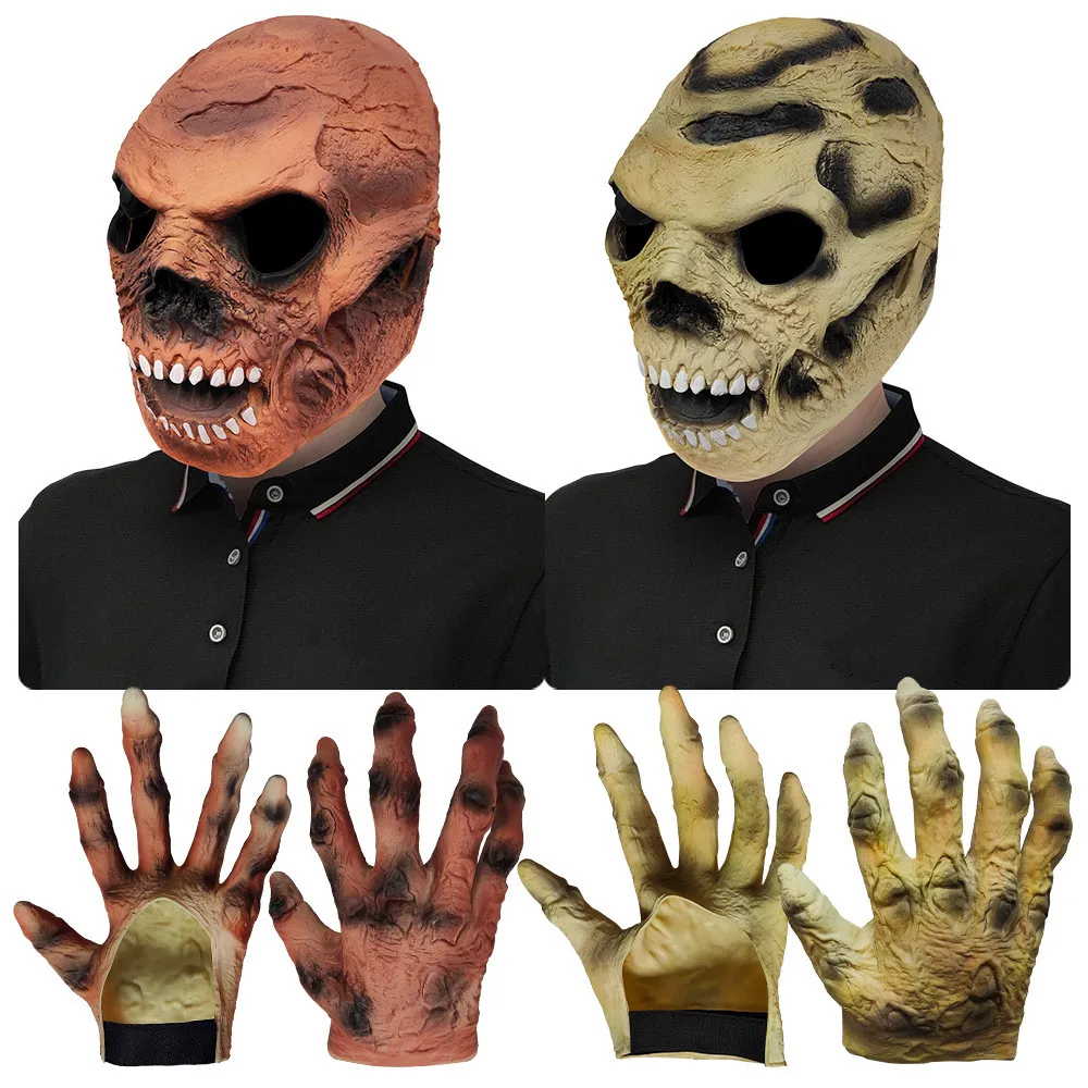 Halloween Totenkopfmaske mit Beiden Händen Gruselige Schreckliche Horror-Party-Dekoration Lustige Cosplay-Requisiten Masken – Detail 5