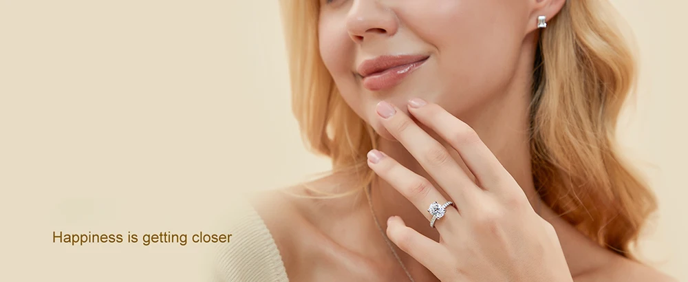 EAMTI Anelli di fidanzamento in argento Sterling 925 3 carati EAMTI Anelli di fidanzamento in argento Sterling 925 3 carati
