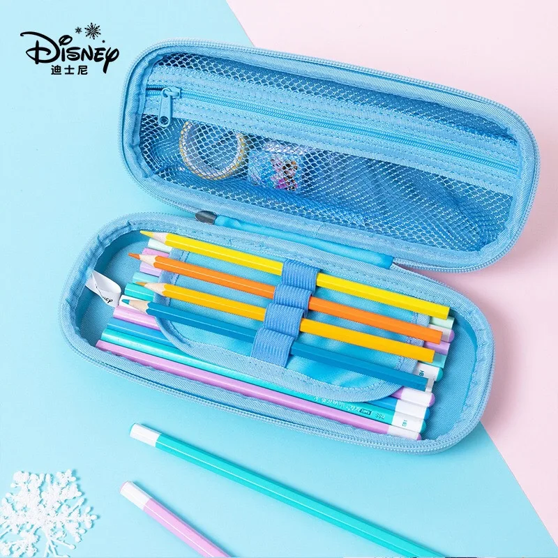 Disney Frozen Elsa Princess Pencil Case MINISO Anime Cartoon Cute School Supplies Fashion Cosmetic Bag Girl&Child Holiday Gifts