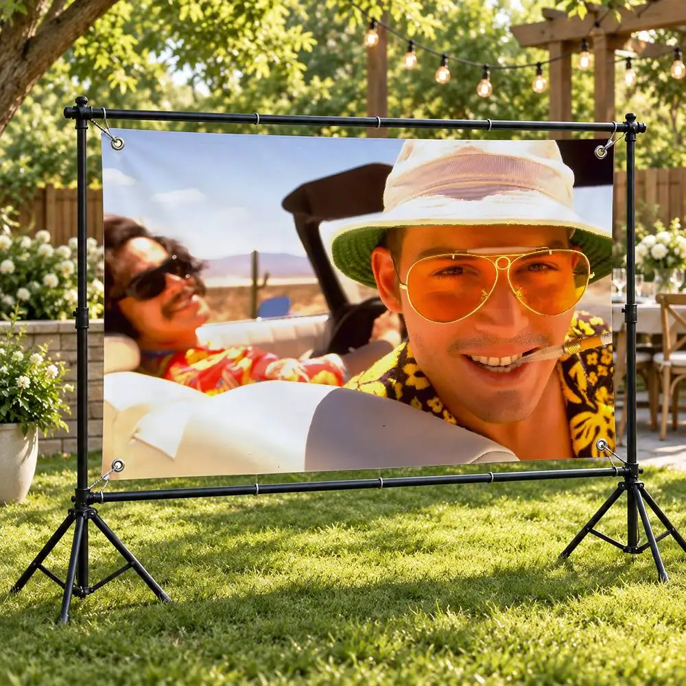 Fear and Loathing in Las Vegas Aesthetic Wall Tapestry Flag Printed Wall Hanging Living Room Party Outdoor Decor