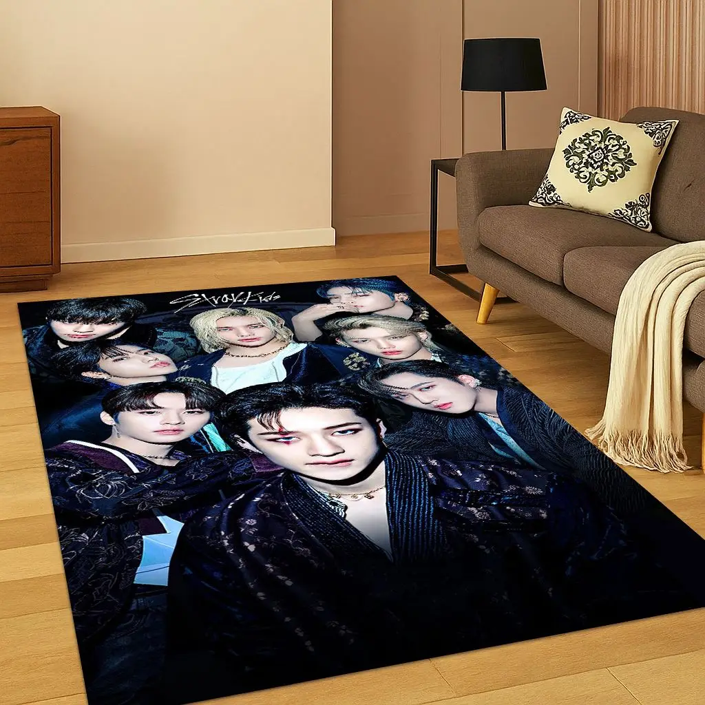 Kpop Star S-Stray Kids Hyunjin Carpet Rug for Bedroom Living Room Sofa Home Doormat Home Decor,Area Rug Non-slip Floor Mat Gift