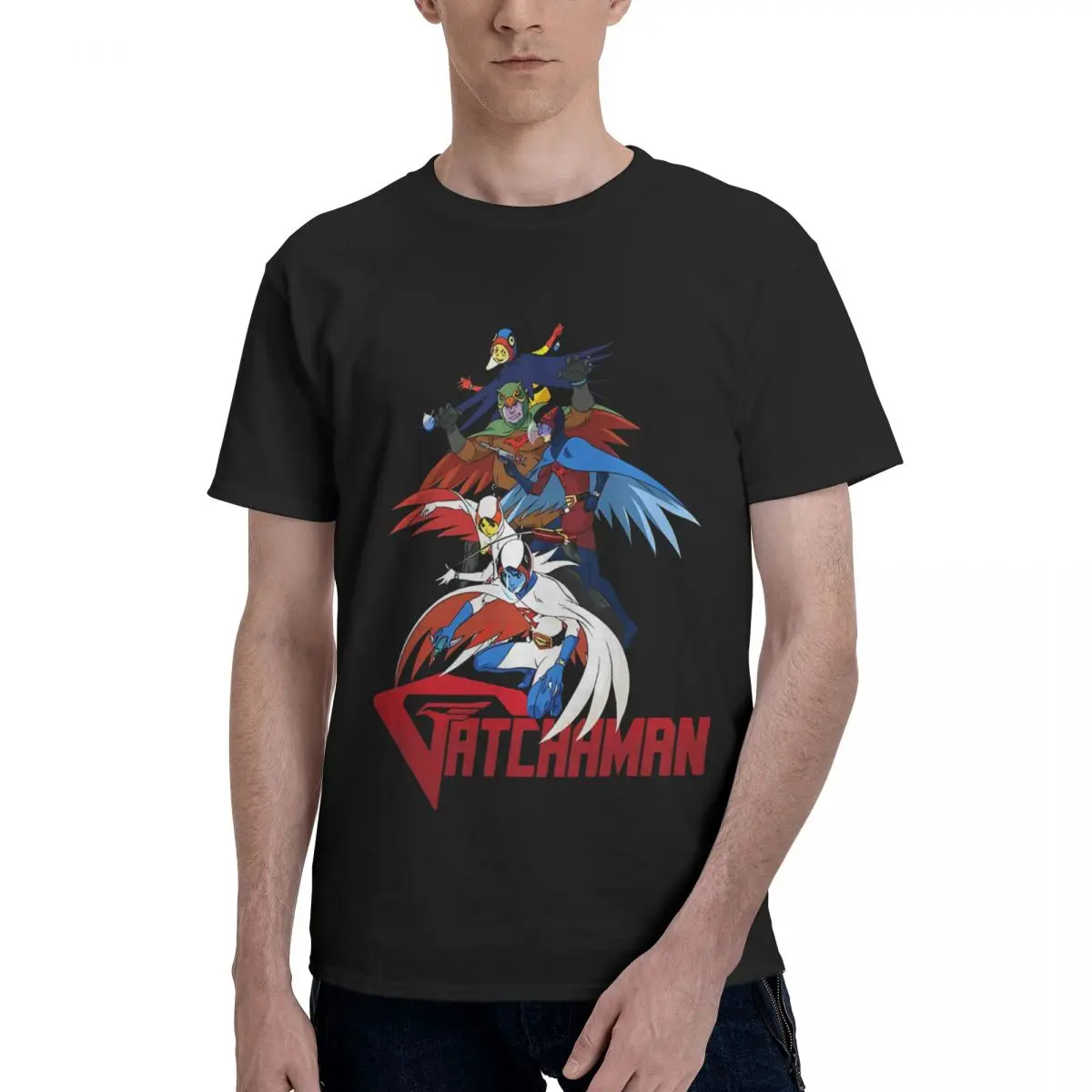 

Gatchaman, Retro, Men 100% Cotton Casual Breathable Confortable Anime New In Tops And T-Shirts Funny Shirt